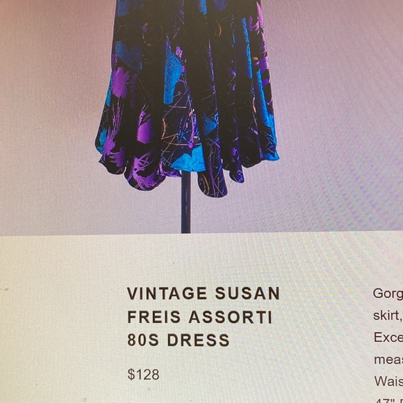 Vintage, 80s, Assorti for Susan Freis ruffle sheer dress - Picture 11 of 11